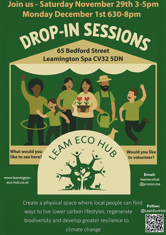 leam eco hub drop in sessions - see details on event page