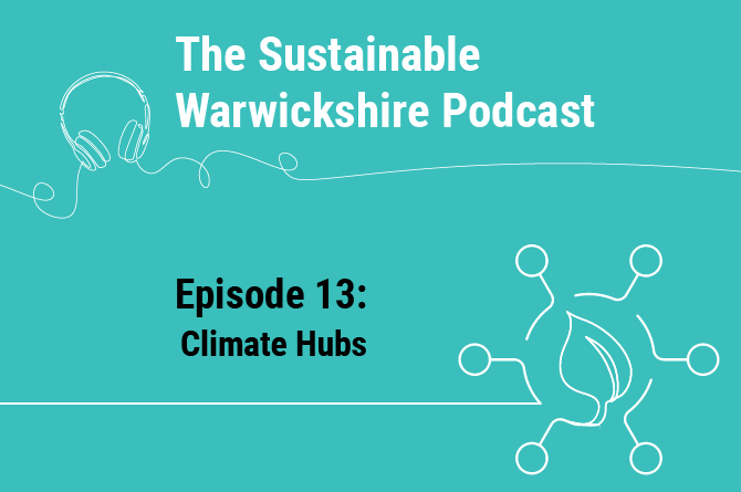 Podcast graphic image -  Climate hubs