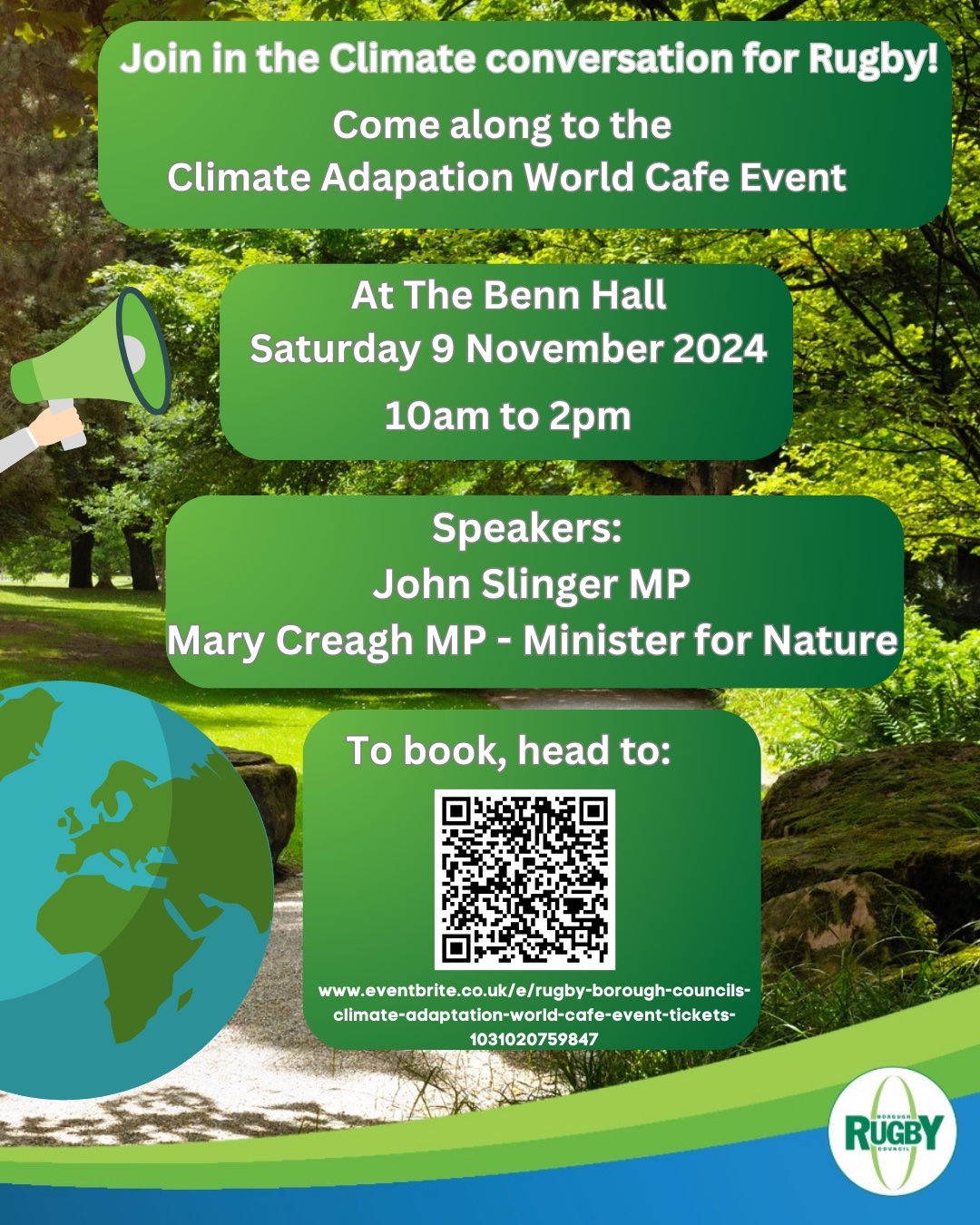 Rugby bc climate adaptation world cafe poster